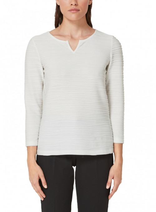 Top with tunic neckline and...