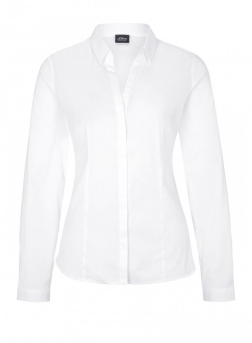 Shirt with pointed collar...