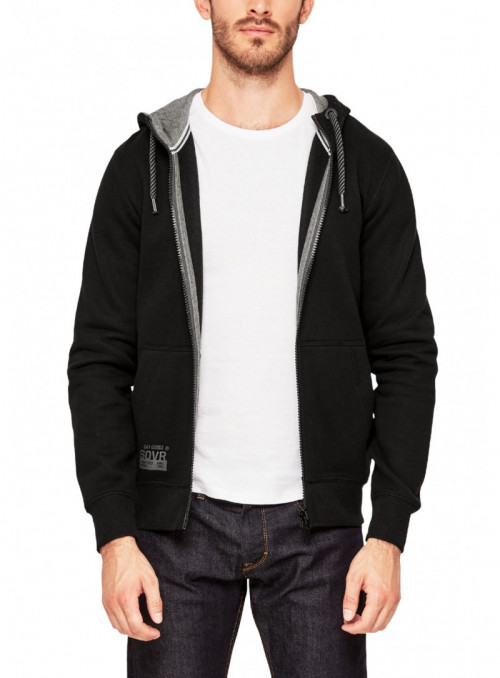 Hooded sweatshirt jacket