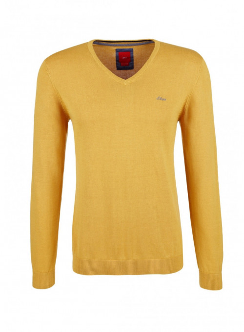 V-neck sweater with logo