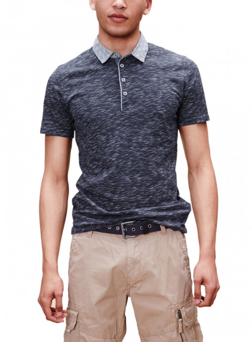 Polo shirt in mottled optics