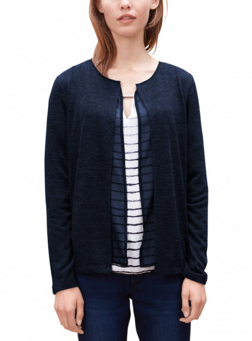 Cardigan with double layer...