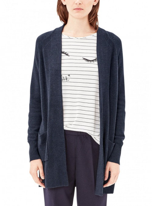 Long cardigan with pockets