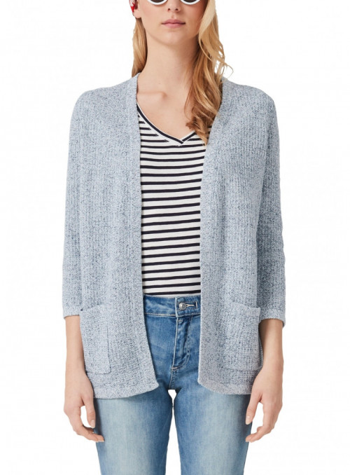 Open cardigan with 3/4 sleeve