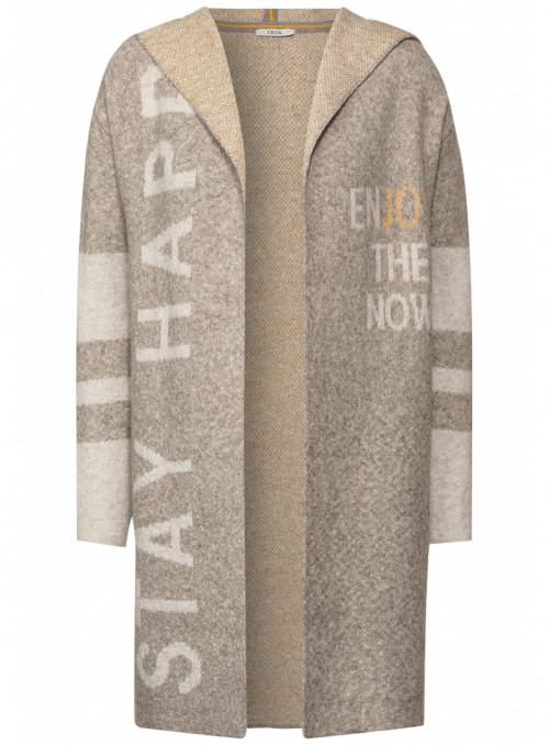 Wording Hoody Cardigan