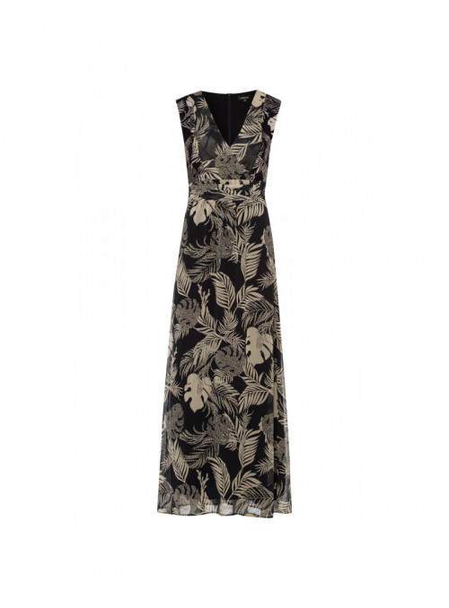 Leaf Print Maxi Dress Active