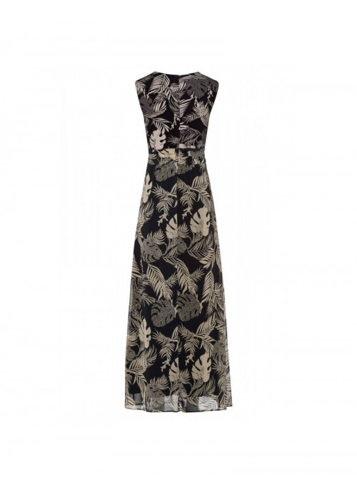 Leaf Print Maxi Dress Active