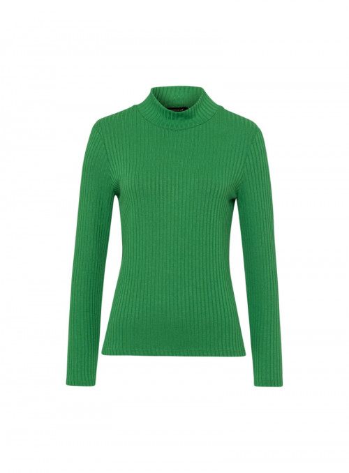 Ribbed Roll-Neck Pullover