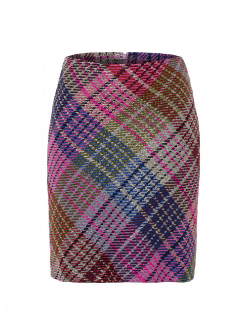 Multicolor Check Skirt