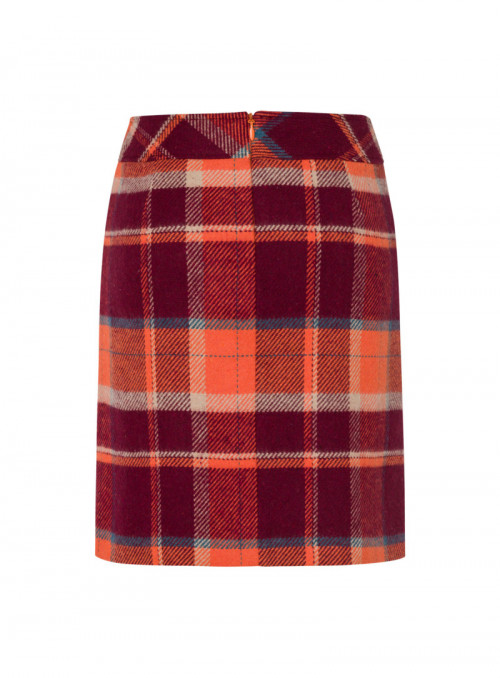 Coloured Maxi Check Skirt