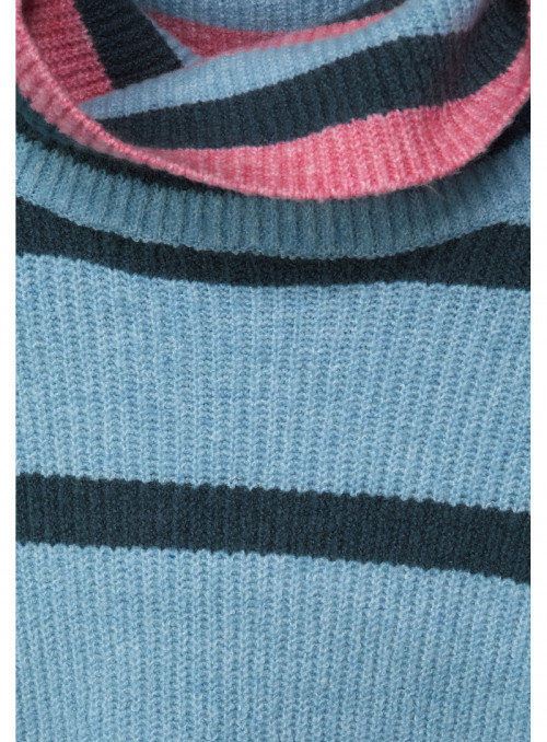 striped roll neck sweater