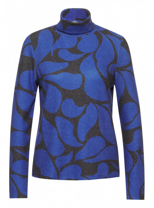 printed roll neck shirt