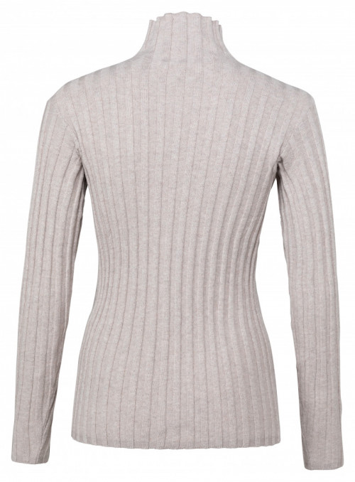 Fitted sweater in rib stitch