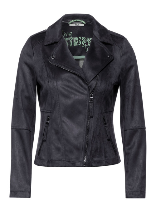 Velour Biker Jacket