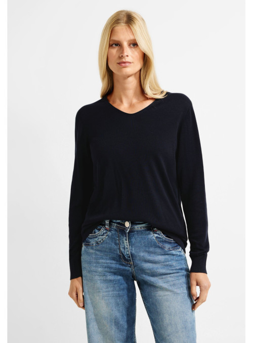 NOS_Rounded V-Neck Pullover