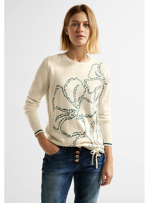 Flower Print Pullover