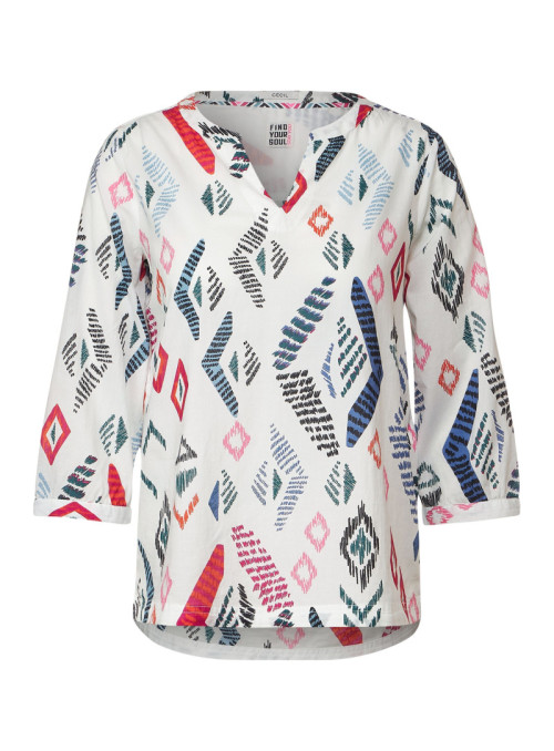 TOS Light Cotton Print Blouse