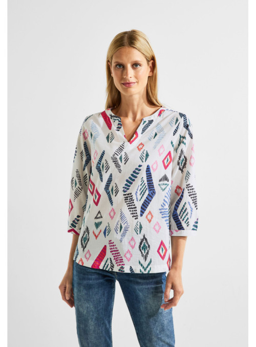 TOS Light Cotton Print Blouse